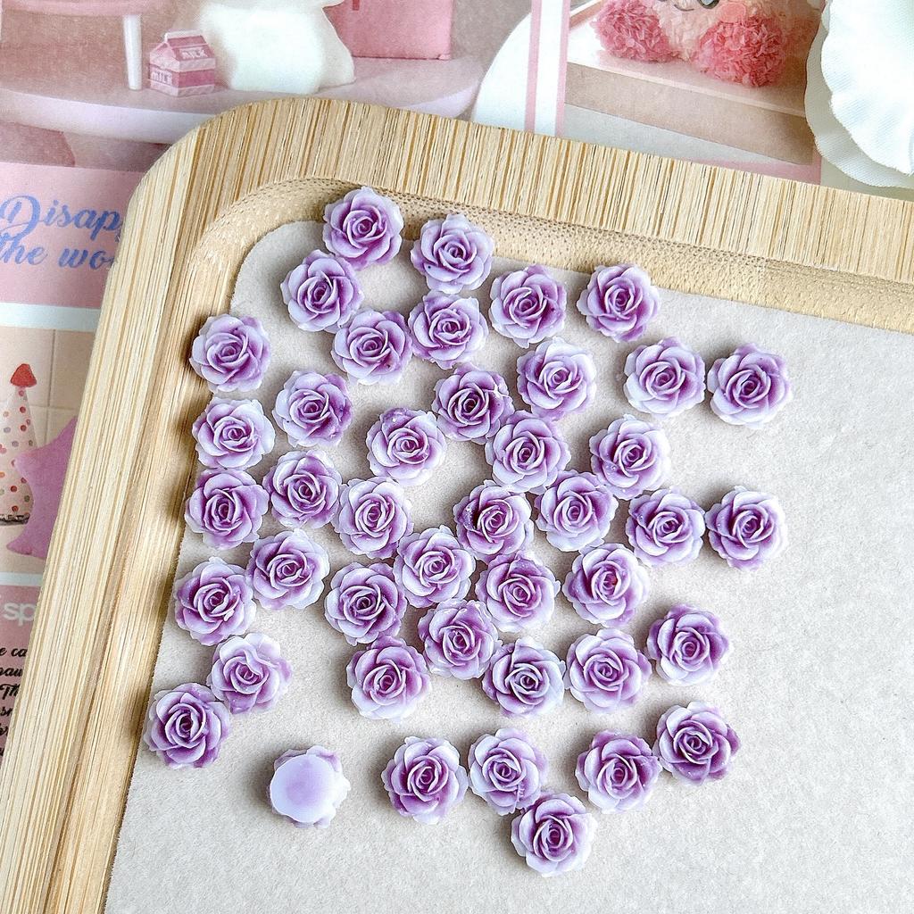 Handmade Soft Flower Carved Rose Camellia Luminous Nail Art Decorations Three-Dimensional Sweet DIY Accessories