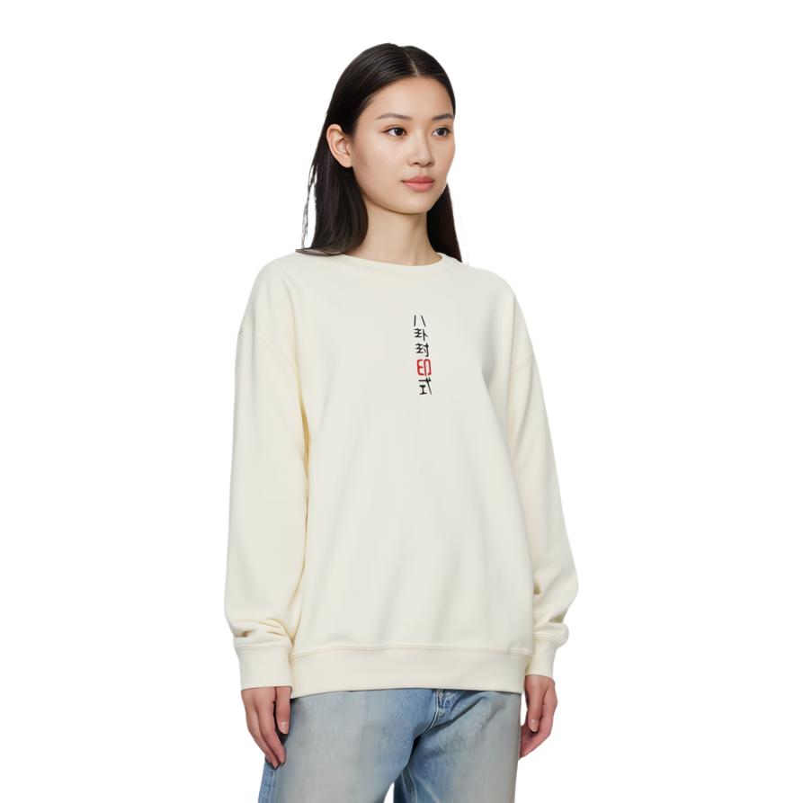 Uniqlo X Naruto Collaboration FW23 Graphic Print Crewneck Sweatshirt Unisex Sweatshirt White 468840-01