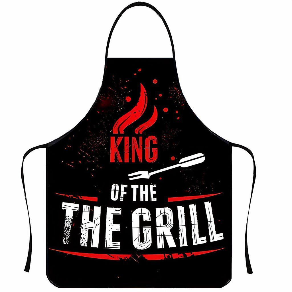 Nosleeve Waterproof Apron For Kitchen And Grilling With Colorful Abstract Design