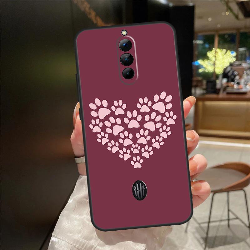 Cat Dog Paws Case For ZTE Nubia Red Magic 8 8S 9 9S 10 10S 11 Pro Plus 6 7 6S 7S For RedMagic 10 Air Cover