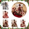 Elegant Angel Art Greeting Cards 3D Christmas Card Pop Up Holiday Blessing Poinsettia Three Dimensional Keepsake Snowflake Dress Seasonal Lady Xmas