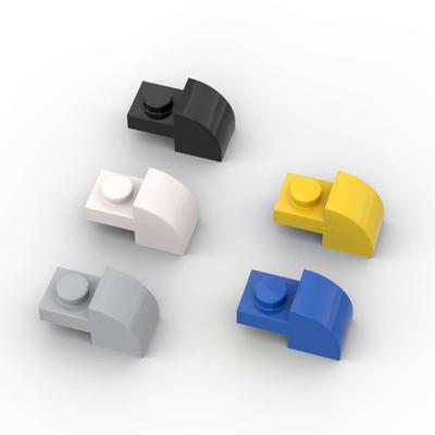 Non-Toxic Moc 10Pcs 5841 Curved 2X1 With Recessed Stud Slope Building Blocks Kit House Bricks Particle Puzzle Toys Children Birthday Gifts