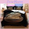 Star Wars Yoda Cartoon Pattern Bed Duvet Cover Pillowcase Three Piece Set For Modern Style