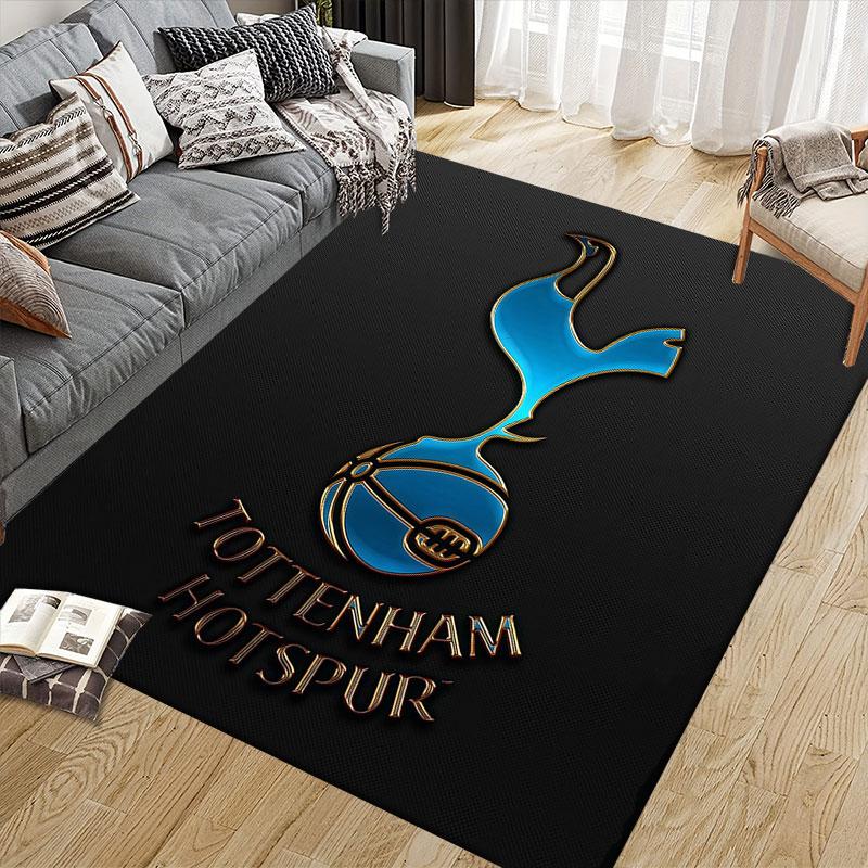 Spurs Flannel Printed Carpet, Home Sofa Decoration for Living Room & Bedroom, Non‑Slip Play Flannel Floor Mat for Game Room
