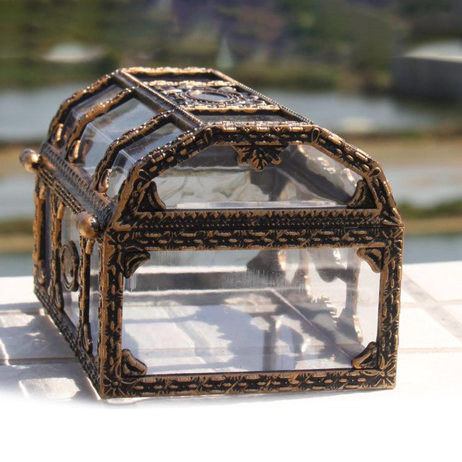 

Пластиковый прозрачный сундук с пиратскими сокровищами, хрустальный, для драгоценностей, органайзер для хранения, сундук с сокровищами для ювелирных изделий, драгоценностей, шкатулка для мелочей CN