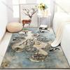 Island Treasure Map Print Carpet for Bedroom Living Room Bedside Sofa Floor Mat Modern Home Decor Area Rug Large Size
