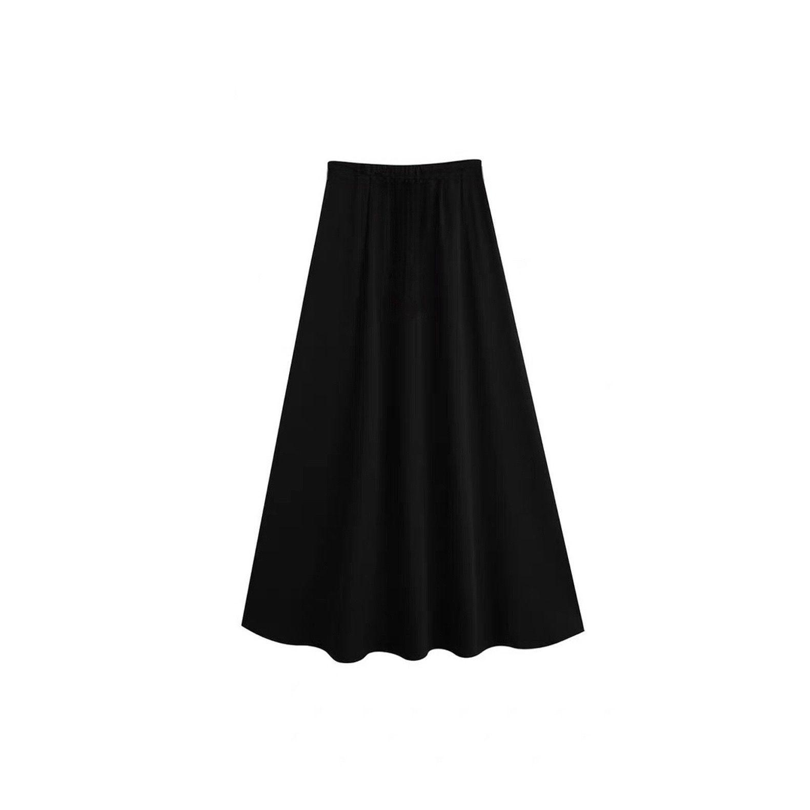 

French Off-Shoulder Knit Top & High-Waisted Long Skirt Set - Women s Autumn/Winter Two-Piece Ensemble S