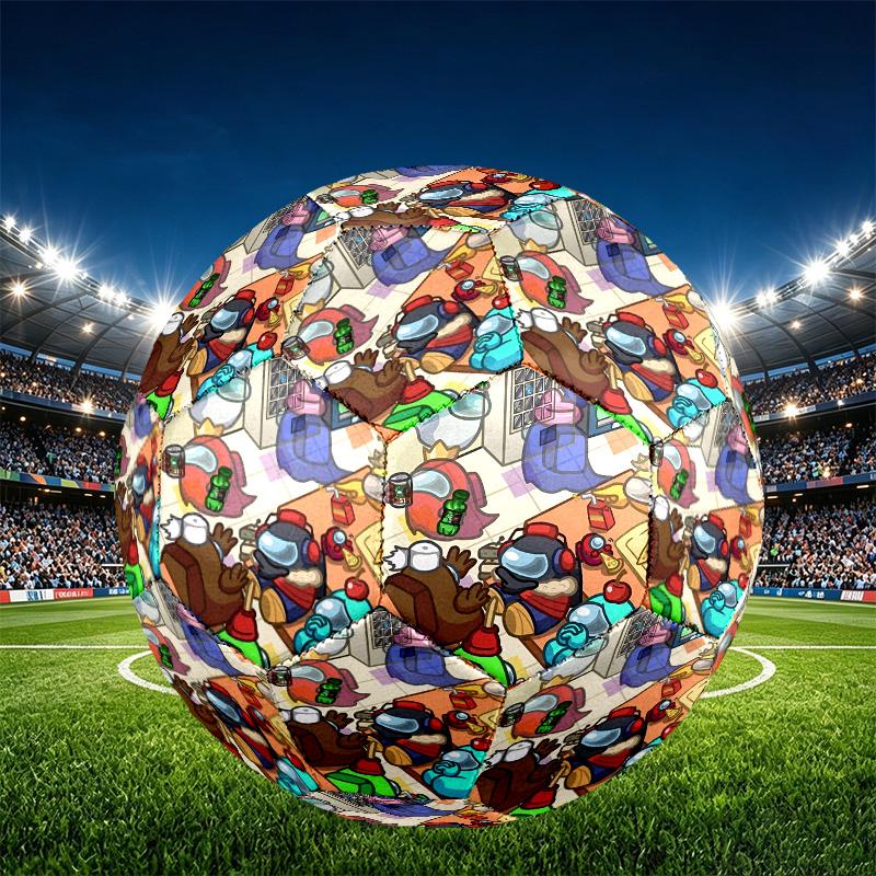 Among Us Print Size 5 Soccer Ball, PU Wear Resistant Football for Match Training and Daily Practice, Birthday Gift for Soccer Fans