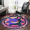 1pc Gengar2 Print Round Carpet Chair Round Carpet Suitable for Bedroom Living Room Home Decorative Carpet