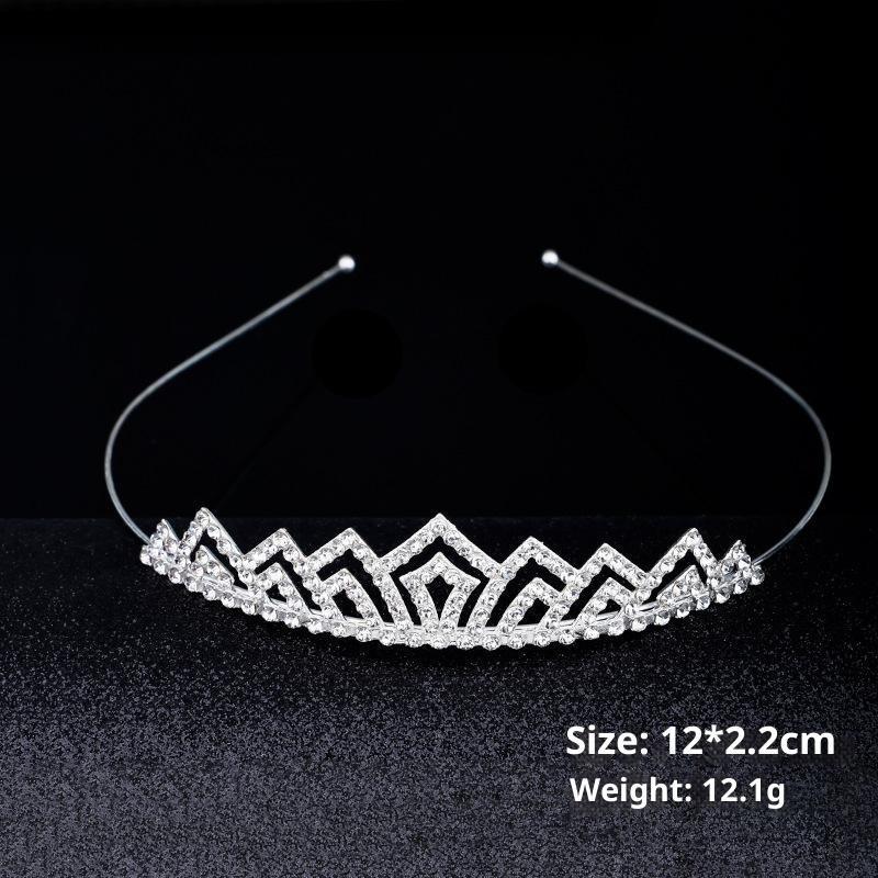 Romantic Princess Crown For Girls Rhinestone Crystal Hair Crowns Queen Headband Bridal Headdress Tiaras Hair Jewelry Accessories