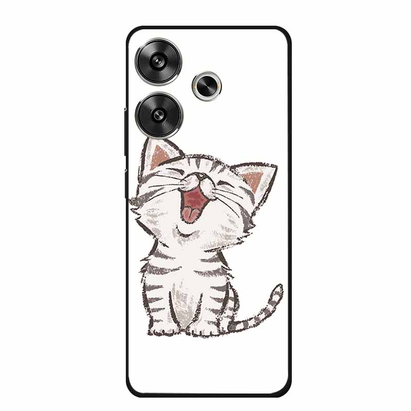 

For Xiaomi Redmi 13 13x Case Redmi13 x Phone Cover Wolf Black Silicone Soft Back Cover For Xiaomi Poco M6 4G Case M 6 Plus Coque Redmi 13 4G 5G