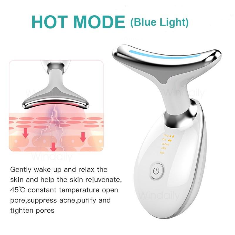 LED Lights Photon Therapy Skin Tighten Anti Wrinkle Beauty Device Portable Intense Pulsed Light Neck Face Wrinkle Remover
