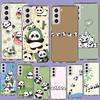 Très Mignon Petit Panda Coque de Téléphone Pour Samsung Galaxy S25 Edge S24 S23 FE S21 S20 S10 Plus S22 S26 Ultra Housse Étuis Transparents TPU Ca