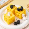 Cute Hollow Cheese Mouse Squeeze Toys Relieve Stress Toys Creative Juggling Toy Autism Therapy Kids Tools Birthday Gifts