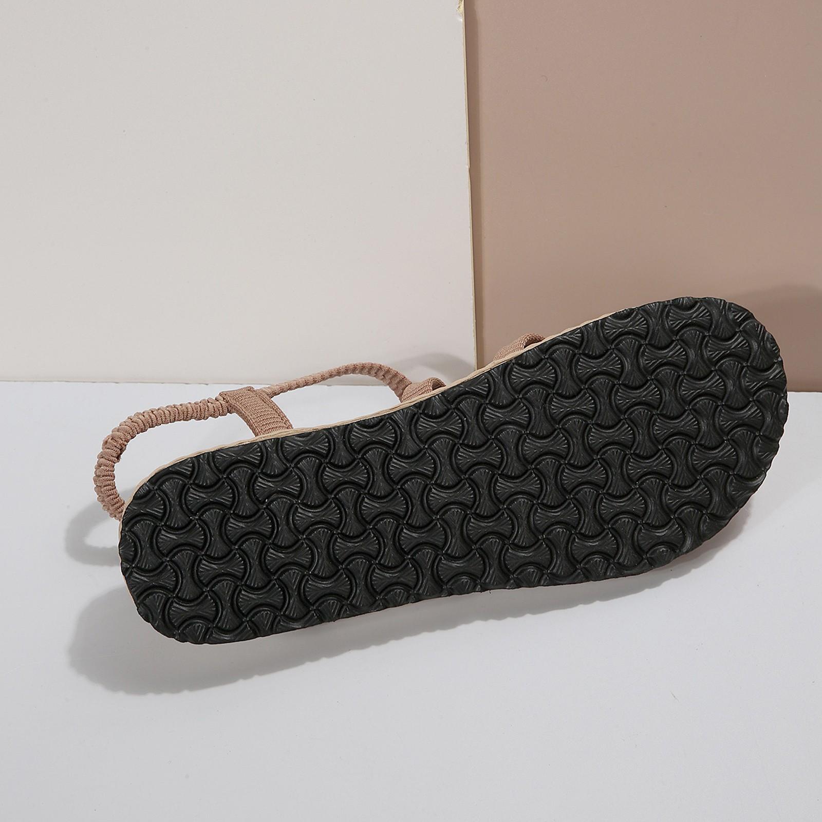 Женские модные сандалии на плоской подошве с открытым носком — фото 4