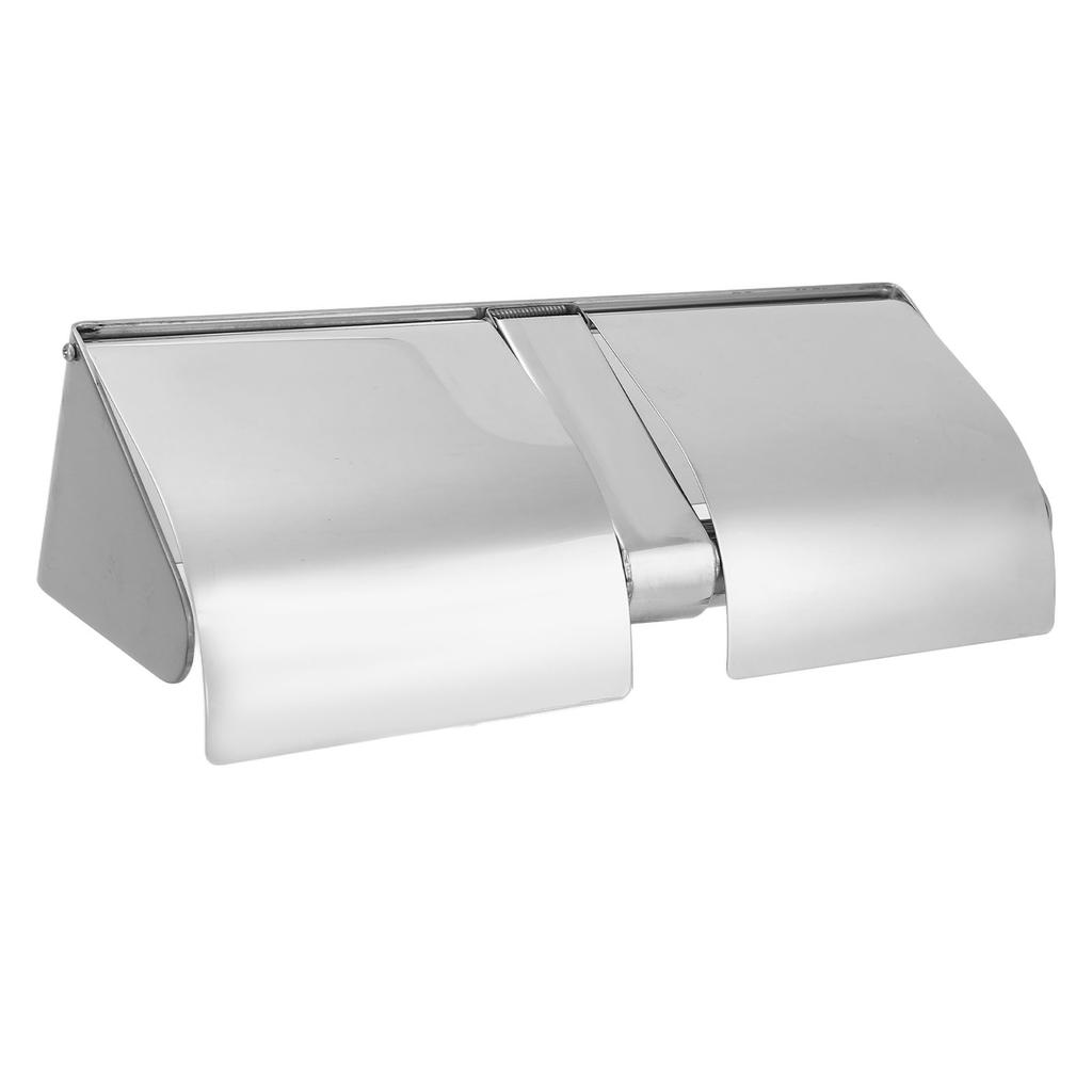 Toilet Paper Holder 304 Stainless Steel Wall Mounted With Lock and Cover Waterproof Bathroom Roll