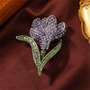 1Pc Korean Version Creative Tulip Brooch Luxurious Personalized Pin Romantic Retro Y2K Jewelry Accessories Party Birthday Gift