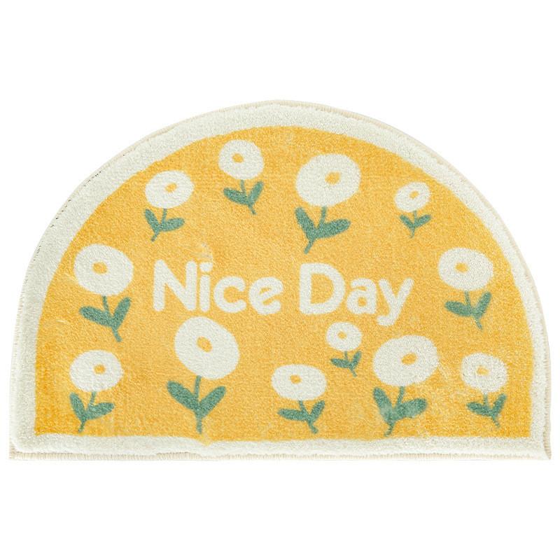 

Letter Printing Round Faux Wool Bathroom Rug With Waterabsorbing Features For Bedroom And Entryway Style A ,40x60 cm