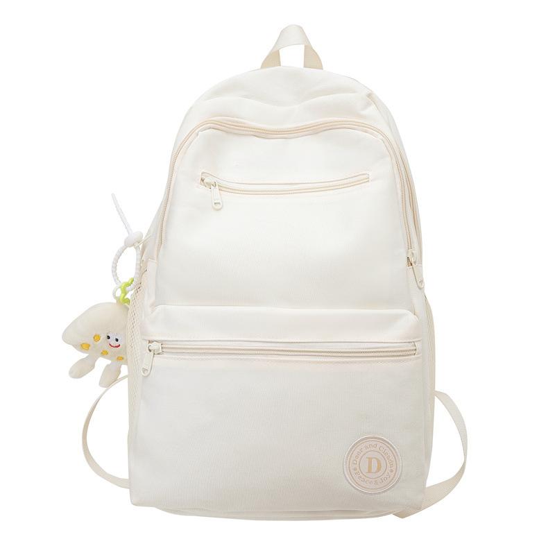 Schoolbag Japan and South Korea solid color backpack female ins junior high school high school student schoolbag large capacity backpack male tide ins
