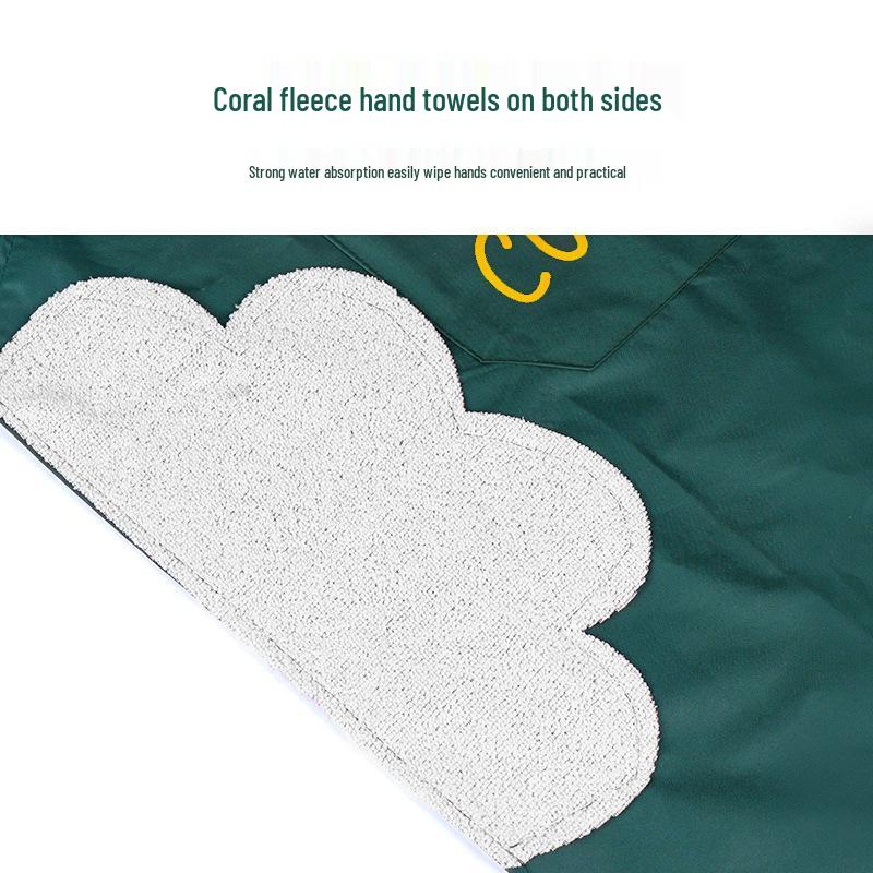 Waterproof & Oil-Proof Kitchen Half-Body Apron - Light Luxury Korean Style for Cooking.