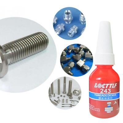 242/243 10ml Bloccante filettato Anticorrosione Resistente al calore Lunga durata Vite compatta Bloccaggio colla Vite
