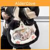 Soft Plush Double Shoulder Backpack For Girls And Boys With Cartoon Pattern And Lightweight Design