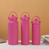 0.5-1L Stainless Steel Sports Water Bottle Wide Mouth Leakproof Insulated Flask with Detachable Straw Carry Handle Gym TravelCup