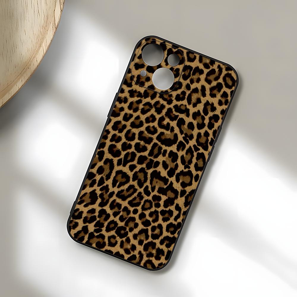 Luxurious Leopard Print Phone Case For IPhone 17 Pro Max 15 Pro 16 14 Plus 12 13 Mini 11 Pro Shockproof Soft Cover