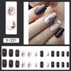 Pre-made Press-On Nails With Gradient Line Design Minimalist INS Style False Nail Tips Women