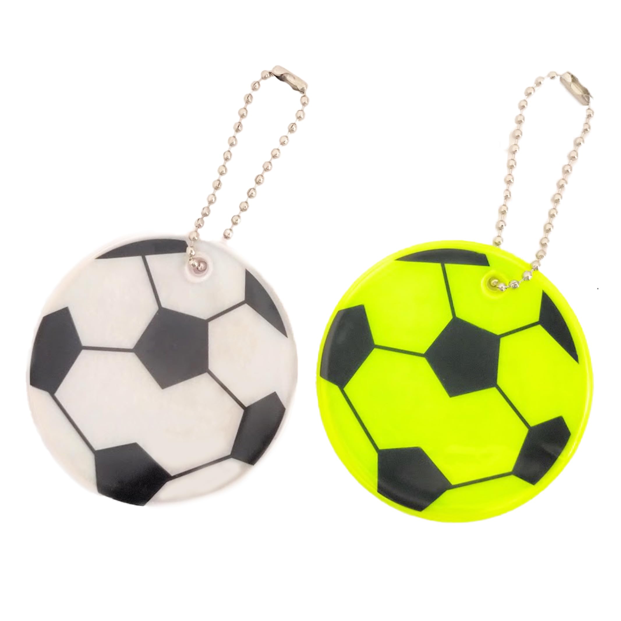 

Светоотражающий брелок Bellarino, Светоотражатель, Набор брелоков, Футбольный мяч, Флуоресцентный, Детский, Безопасный, Набор из 2 штук, белый + желтый жёлтый