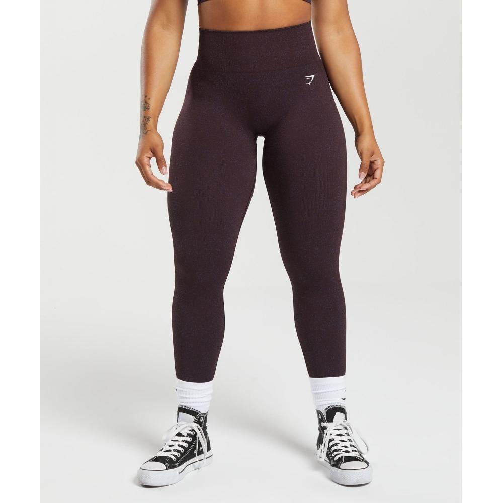 

GYMSHARK Adapt Fleck Seamless Leggings Plum Brown Dewberry Purple B2A1B NB1T