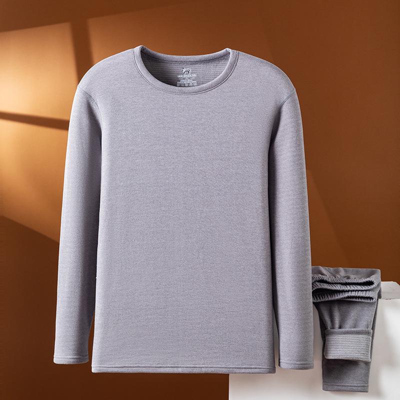 

Мужской теплый комплект термобелья с флисовой подкладкой из кашемирового протеина для осени XL