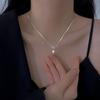 PONYKISS Real  Sterling Silver Pearl Knot Choker Necklace for Fashion Women Classic Fine  Minimalist Accessories