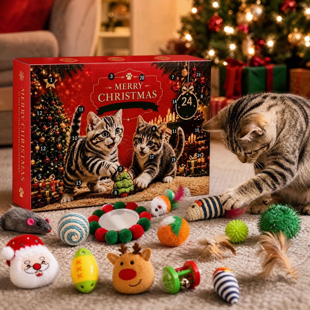 -Day 3D Advent Calendar, Christmas Countdown for Holiday Display and Gift Giving