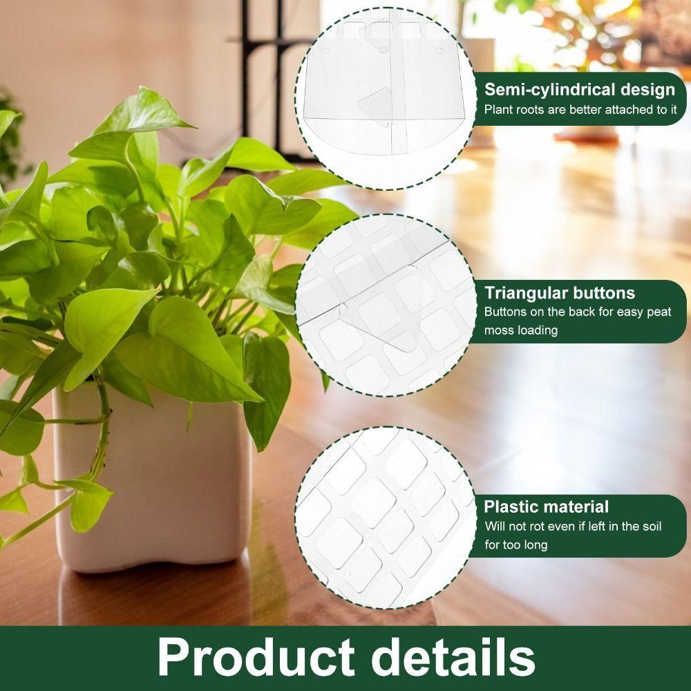 Moss Stick Height Adjustable Moss Pole Transparent Weather Resistant Water Moss Column Plastic 24 Inch Plant Support Garden