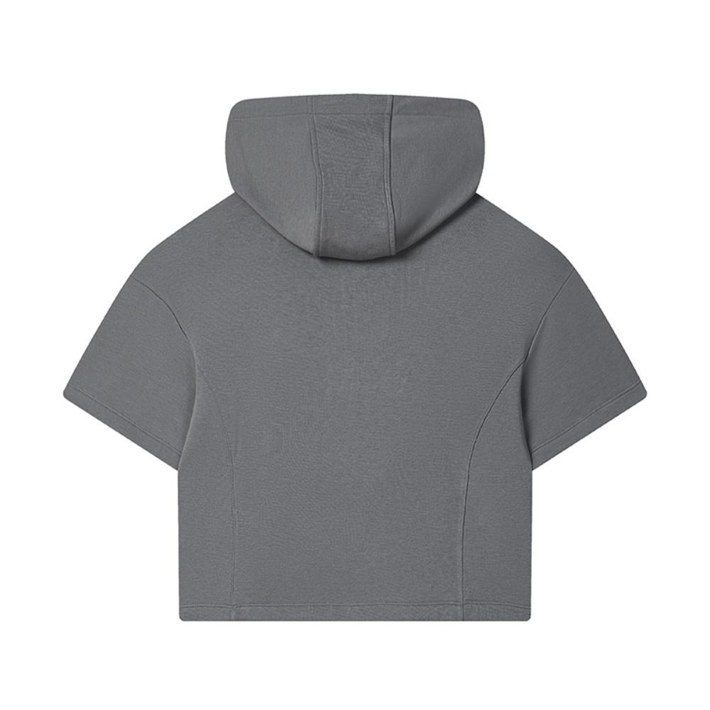 Fila Original Trendy Fashion Versatile Hip Hop Breathable Skin-Friendly Soft Loose Hooded Short Sleeve T-Shirt Women T-Shirts F11W539114F-DY