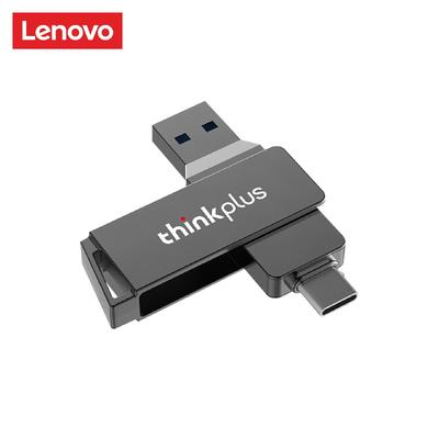 Lenovo MU251 256GB 128GB 64GB 32GB USB3.2+Type-C יציאות כפולות U דיסק מתכת מסתובב כונן הבזק USB מתכתי שידור U דיסק במהירות גבוהה