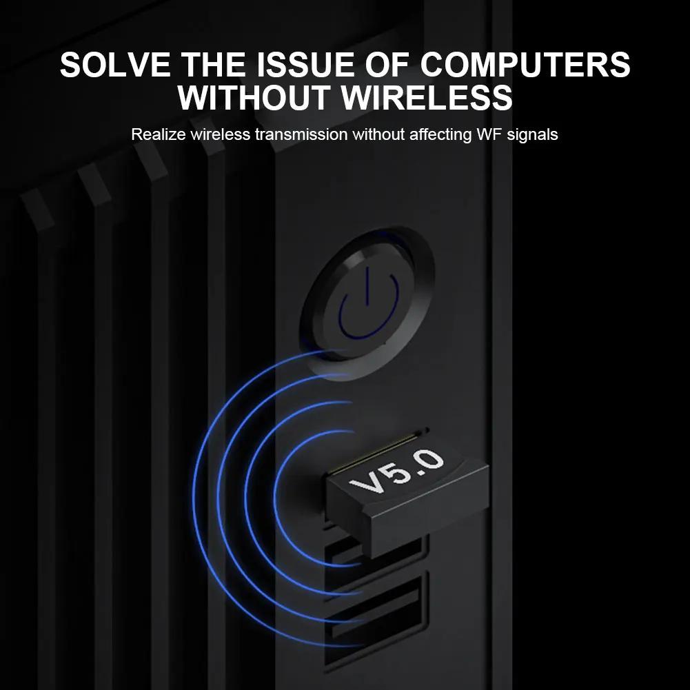 Mini USB Bluetooth 5.0 Adapter Wireless Dongle Adapter Unterstützt Computer Laptop Für Windows 7/8/8.1/10/Vista/XP Audio-Transmitter