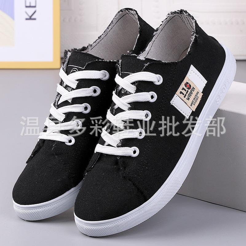 New female students canvas shoes comfortable and lightweight casual shoes checkered cloth shoes old Beijing cloth shoes women