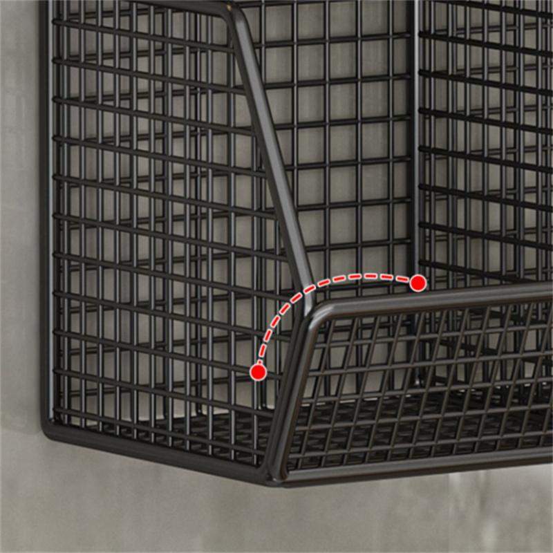 1pc Kitchen Storage Rack No Punching Seasoning Rack Wall Mounted Multi Functional Wall Mounted Household Shelf For Storage Rack