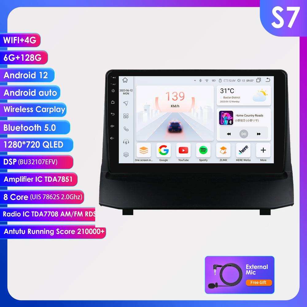 Autoradio Android 2din pentru Ford Fiesta 2009 - 2017 Radio auto Multimedia Player video Navigație GPS Ecran inteligent Unitate principală Carplay 4G WIFI DSP