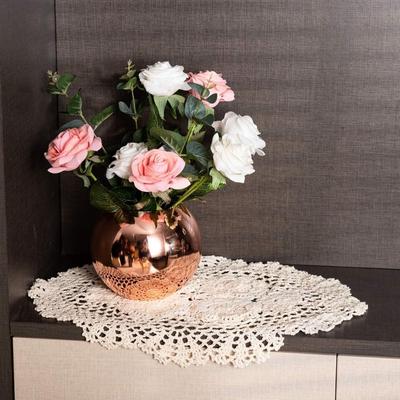 Nowe Vintage Szydełkowe Serwetki Okrągłe Owalne Shabby Chic Podkładka na Stół Ręcznie robiona Pokrowiec Przeciwkurzowy