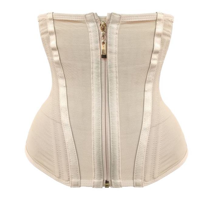 Corsetto modellante vita da donna con stecche in acciaio, Nylon resistente, a clessidra, con ganci, Cinturilla Colombiana per Faja, Modellante vita