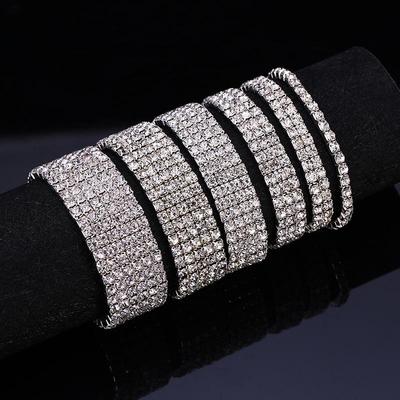 Chic Sparkling Elastic Foot Chain with Full Rhinestones for Women