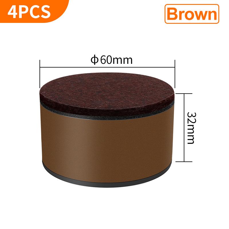 4PCS Carbon Steel Furniture Riser Beg Leg Raiser Adds Height To Heavy Furniture Round Square Sofa Chair Table Feet Riser Black