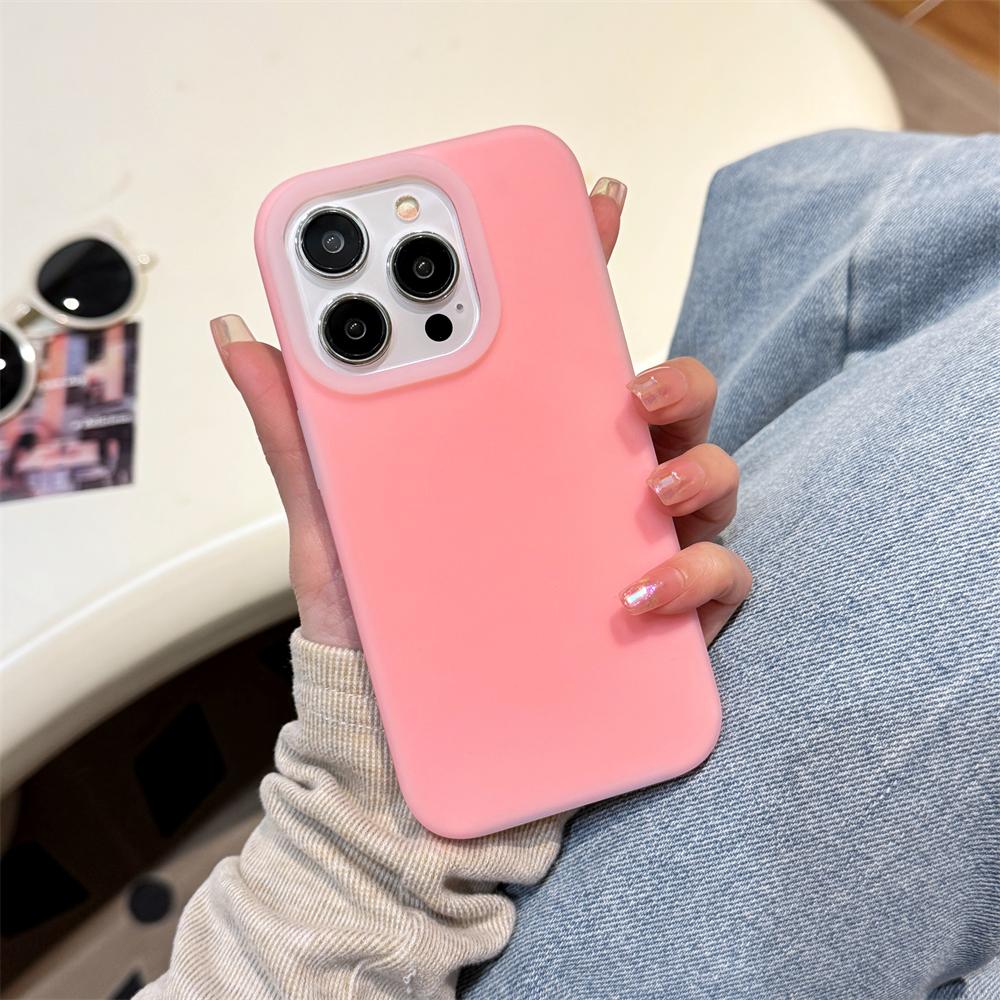 Luxury Candy Colored Liquid Silicone Phone Case For iPhone 16 15 14 13 12 Pro Max Puls 11 Soft Shockproof Bumper Matte Cover