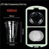 PET Disposable Milk Tea Cup with Lid & Straw - 98mm Caliber, Thickened Plastic for Fruit Tea or Coffee Takeaway