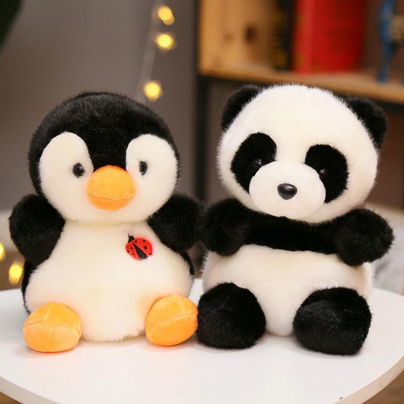 20cm Cute Duck Panda Plush Toy Soft Stuffed Sofa Pillow Bear Cushion Animal Doll Baby Kids Chinese New Year Christmas Gift