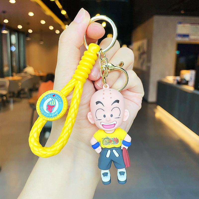 

Stylish Ball Dragon Soft Rubber Keychain Perfect For Car Keys And Decoration Bag Krillin