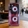 Retro Cassette Pattern Plating Phone Case For Samsung Galaxy A73,A72,A71,A70,A53,A52,A51,Others Soft Black Cover